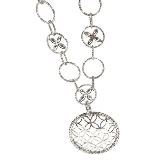 Pre Loved John Hardy Kawung Pierced Necklace in Sterling Silver with 50 mm Wide - Picture 5 of 8